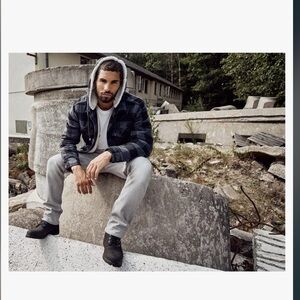 Men's Black Plaid Military Jacket